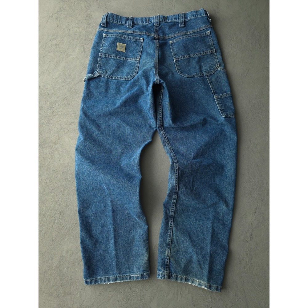 Vintage 90s Lee Blue Carpenter Jeans 34x29 Workwear Denim